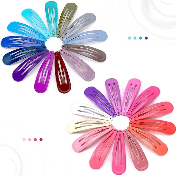 Colorful Snap Hair Clips Hair Barrettes for Girls,Clips Candy Color Hair Accessories for Kids Teens, Toddlers,Women (Color=Multicolor | Pack=100-Pack)
