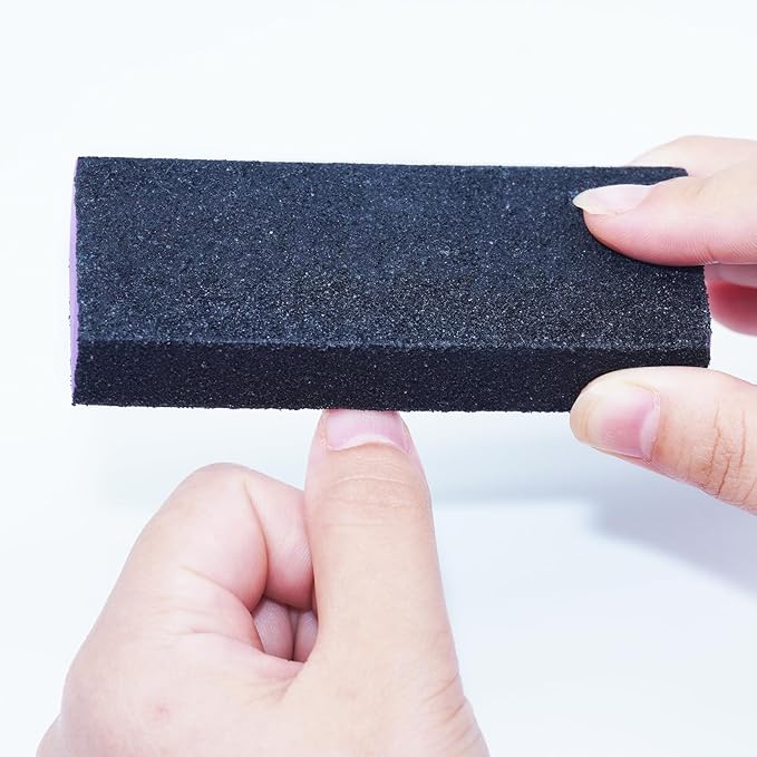 2 Pack Buffer Block, Professional Manicure Tools Kits, 100/180 Grit, Black Nail Pedicure File and Sanding Buffing Grinding Plisher File