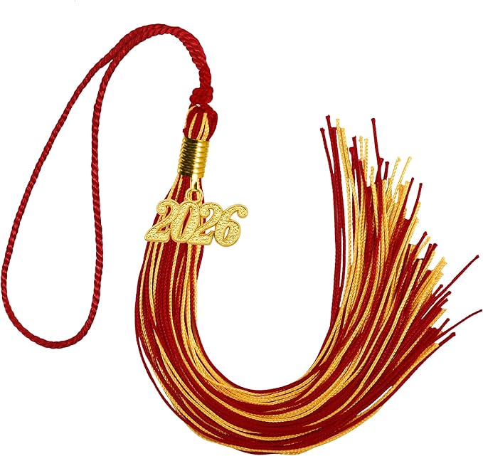 GraduationMall Single&Multiple Color Graduation Tassel with 2026 Year Charm 9"