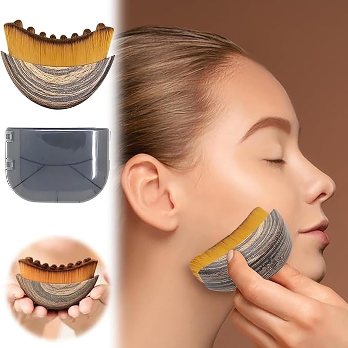 2PCS New Lymphatic Contour Face Brush, Contour Face Brush for Lymphatic Drainage, Ergonomically Designed to Fit The Skin Precisely, Face Lifting Tool for Skincare Routine|Portable Gua Sha Alternative