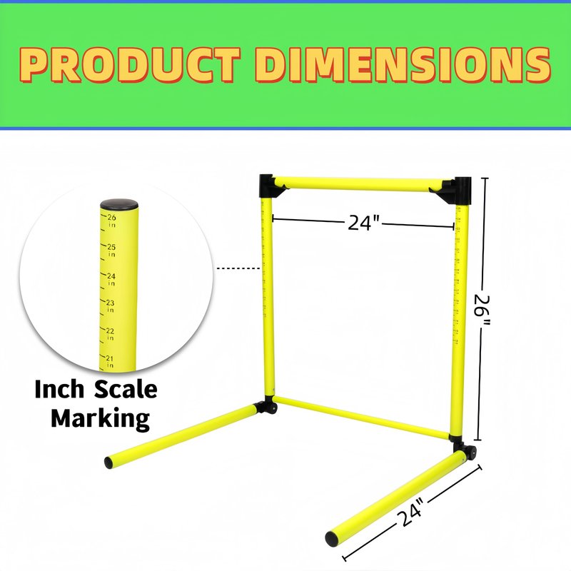 Adjustable Height Hurdles Training Equipment, 3Pcs Practice Hurdles Track and Field for Agility Training, Indoor & Outdoor Detachable Jumping Speed Hurdles for Football, Soccer, Basketball, Dogs