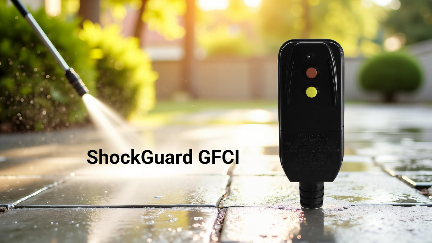 ShockGuard GFCI Replacement Plug Assembly 3-Prongs for Pressure Washer, Inflatable Pool Pump, Above Ground Plug-n-Play hot tub