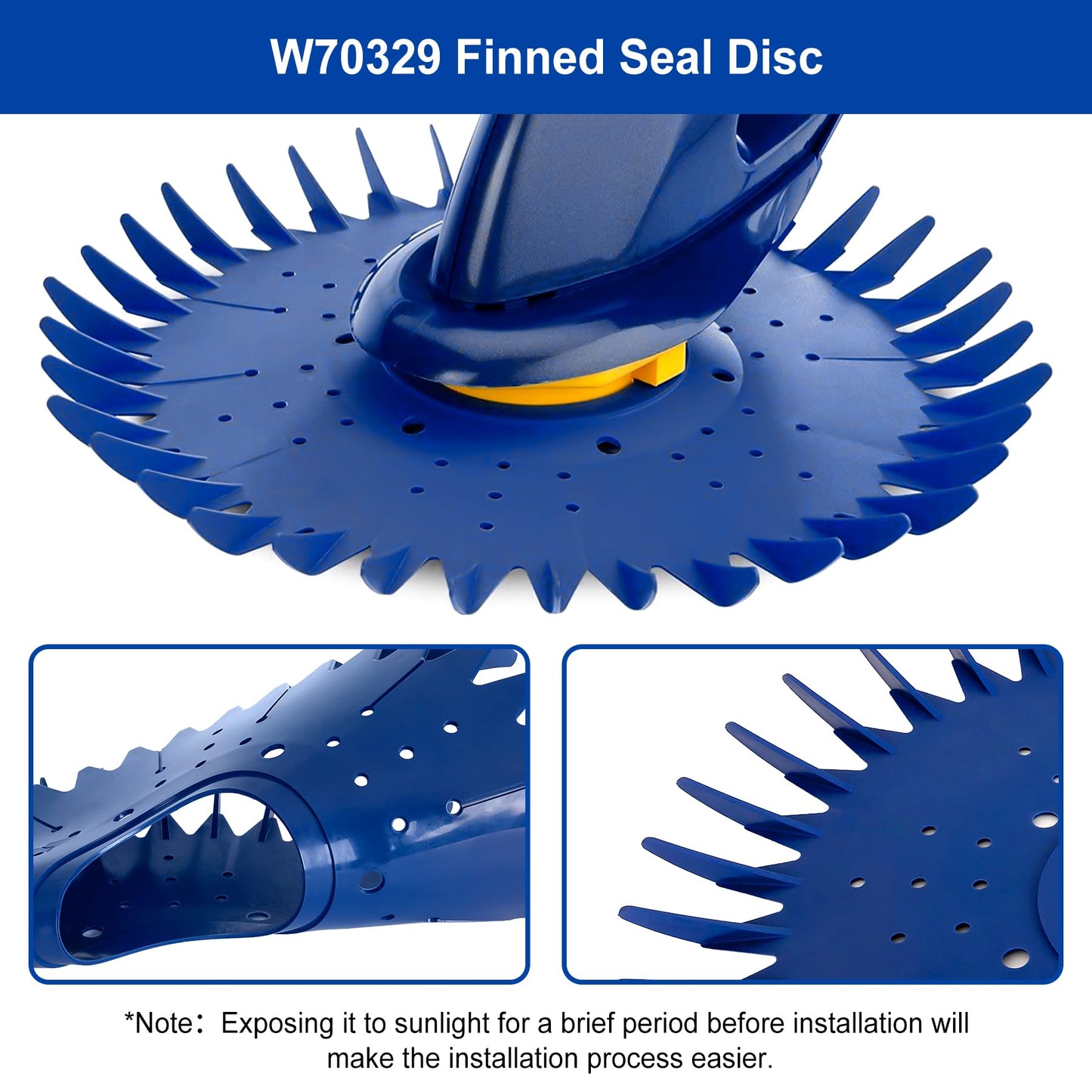 4 Pieces Pool Cleaner Replacements Include W70329 Finned Seal Disc Skirt & W69698 Pool Cleaner Diaphragms & W70327 Foot Pad Compatible with Zodiac Baracuda G2 G3 G4, Replace W72855 W69721 W46666
