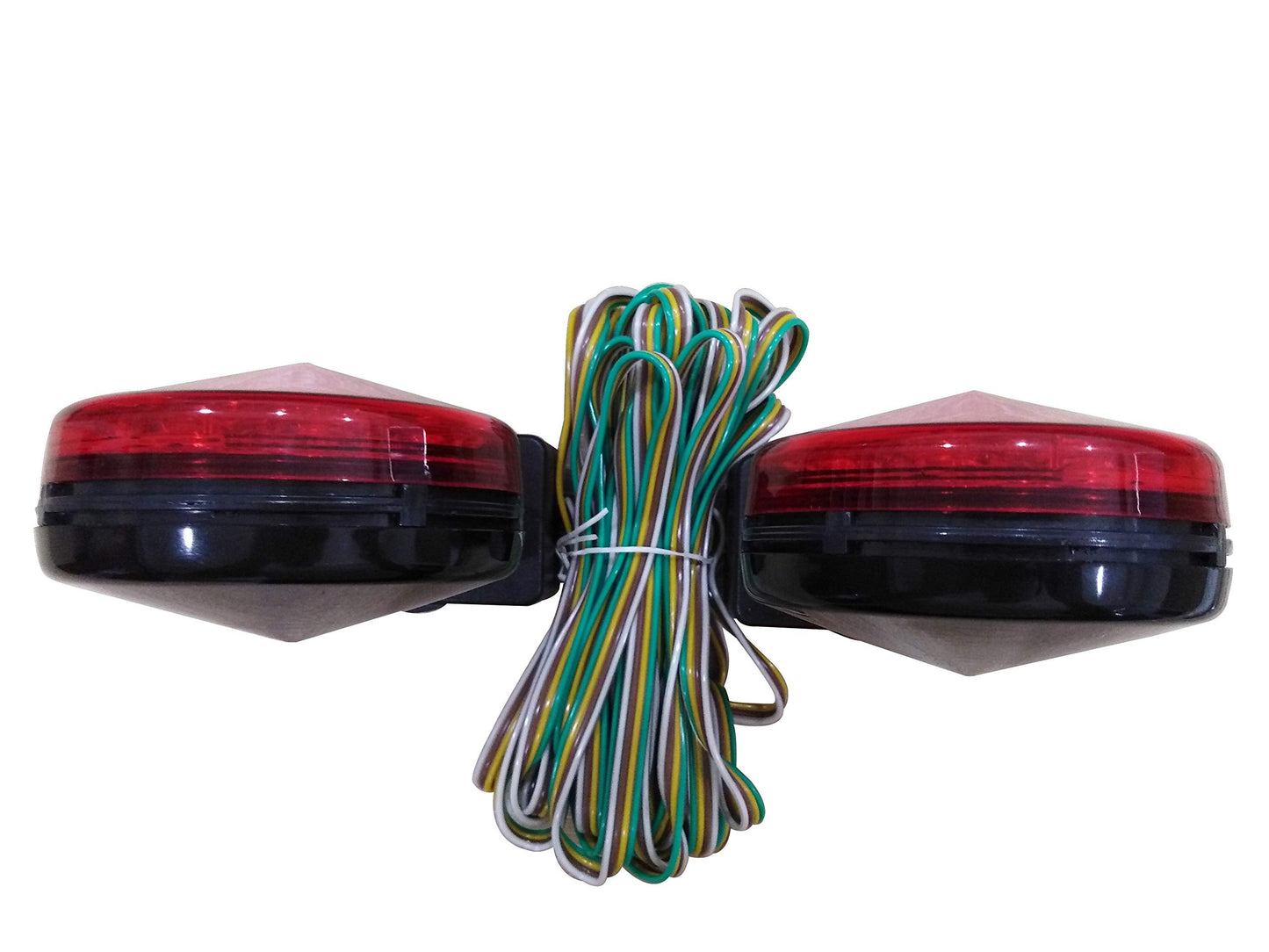 MaxxHaul Magnetic LED Towing Light Kit 12V DOT Compliant Stop Tail and Turn Signal Set with 20 ft Wiring Harness and 4 Pin Connector for Trailers Trucks RVs and Campers (50015)