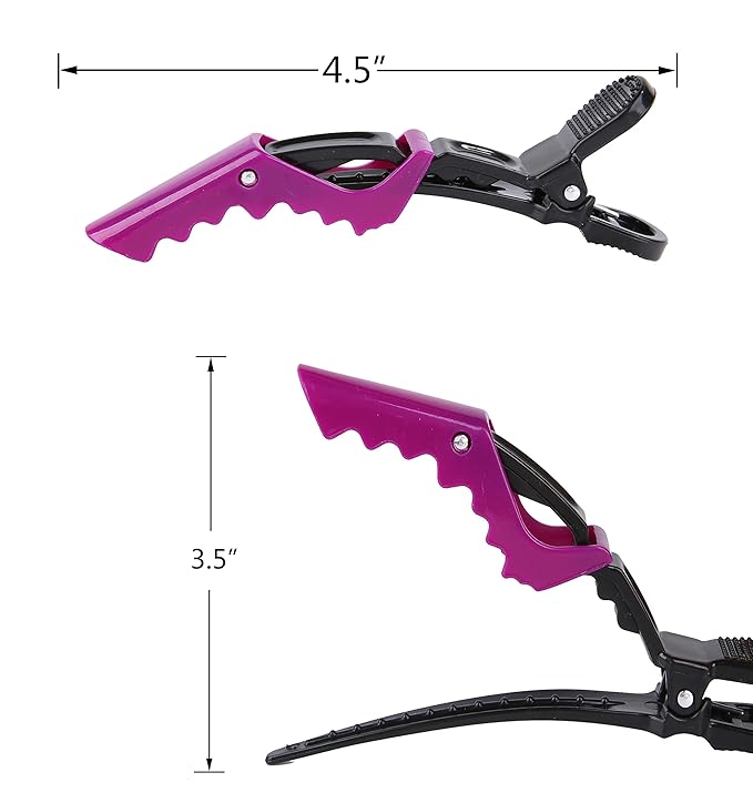 HH&LL 30pcs Alligator Styling Sectioning Hair Clips (Purple)