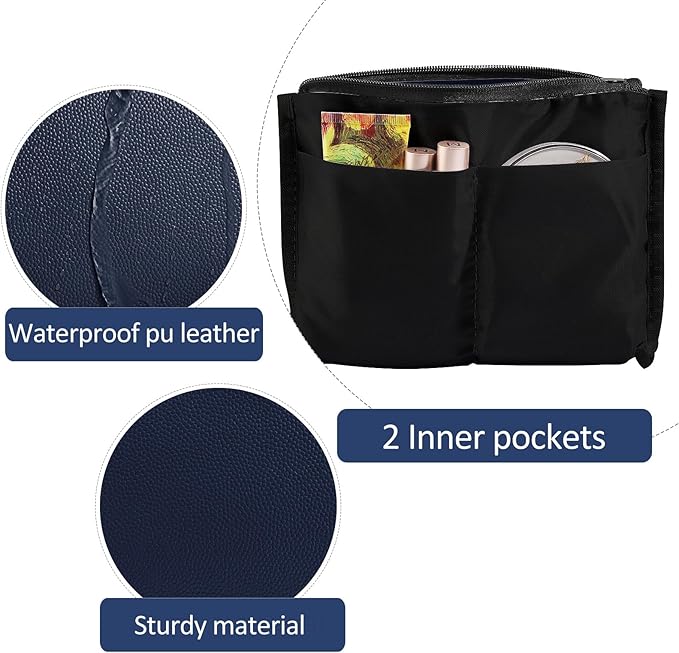 Cosmetic Bags for Women Small Makeup Bag for Purse Pu Leather Makeup Pouch Travel Makeup Bag with Zipper Make Up Bag for Travelling
