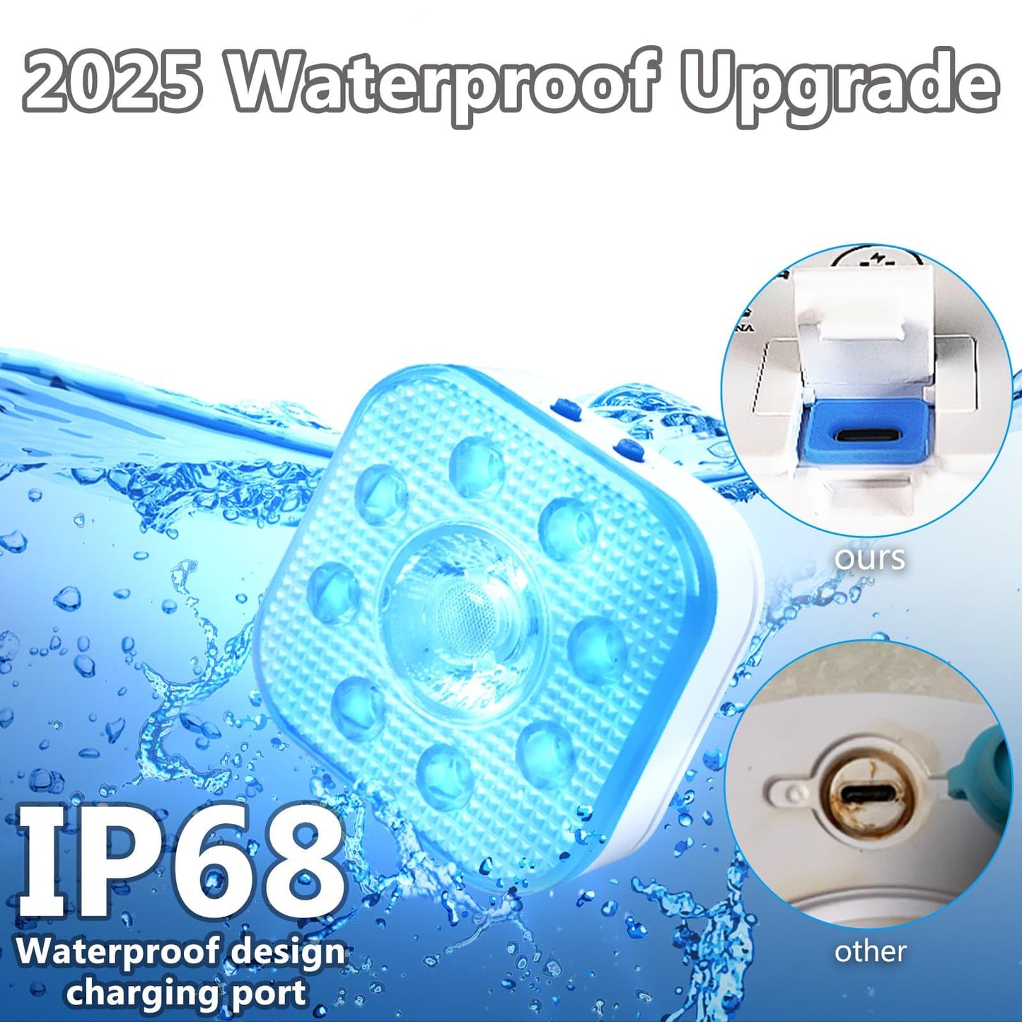 HL Pool Lights,Rechargeable Submersible LED Lights with Remote,Waterproof Magnetic Floating Light,Underwater Battery Spotlight for Above Ground/Inground Swimming Pools,Hot Tubs,Fountains-4 Pack