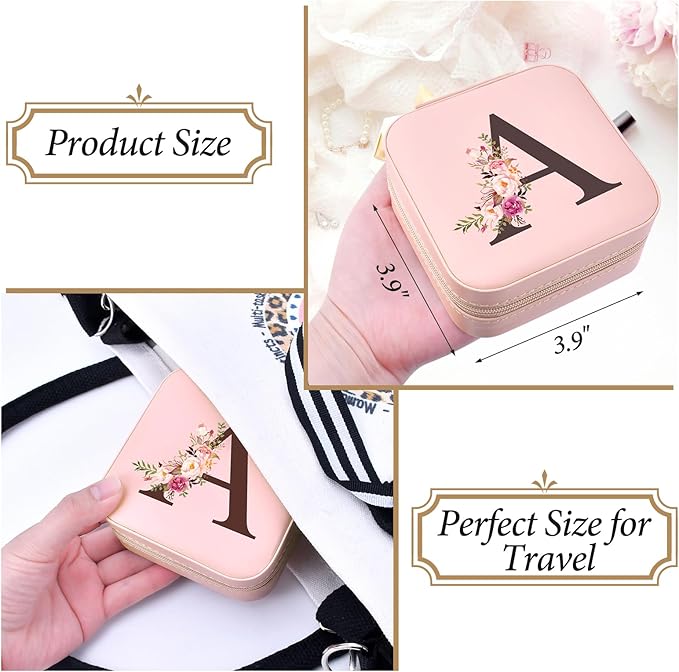 Easter Basket Stuffers for Teens, Mothers Day Mom Gifts Christmas Stocking Stuffers for Women Wife Teen Girl Gifts Trendy Stuff Travel Jewelry Box Case Organizer Personalized Birthday Gifts