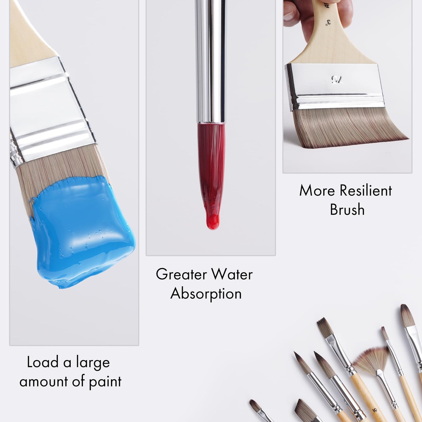 ARTIFY 30 Pieces Professional Paint Brush Set – Expert Series Synthetic Nylon Brushes for Acrylic, Oil, Watercolor, Gouache – No Shedding, Canvas Roll Case & Palette Knife, Artist Gifts Art Supplies