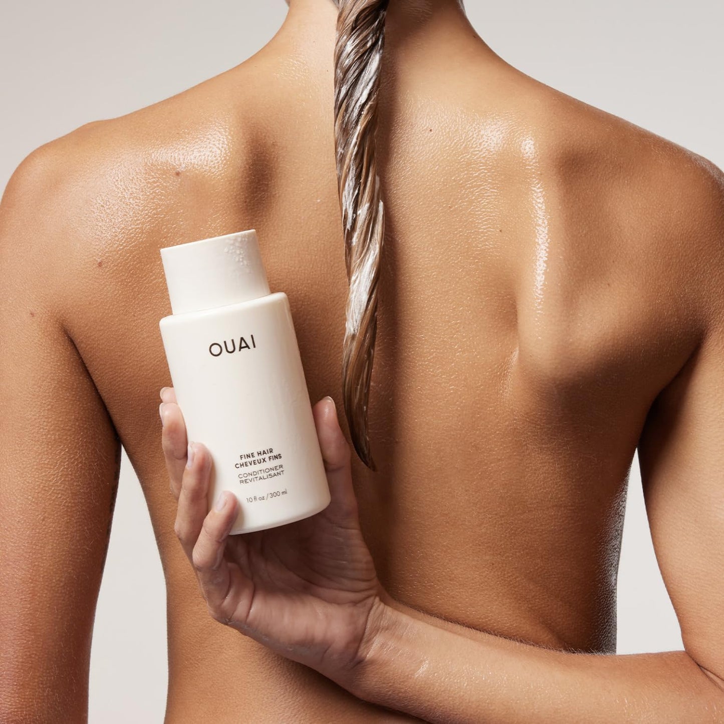 OUAI Fine Hair Conditioner Travel Size - Volumizing Conditioner for Fine Hair with Keratin, Biotin & Chia Seed Oil - Adds Softness, Bounce & Volume - Free from Parabens, Sulfates & Phthalates (3 Oz)