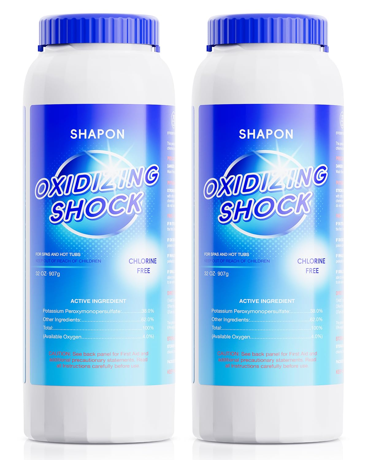 SHAPON 32 Oz Non-Chlorine Hot Tubs Shock, Spa Oxidizer for Clean Water (2 Pack)