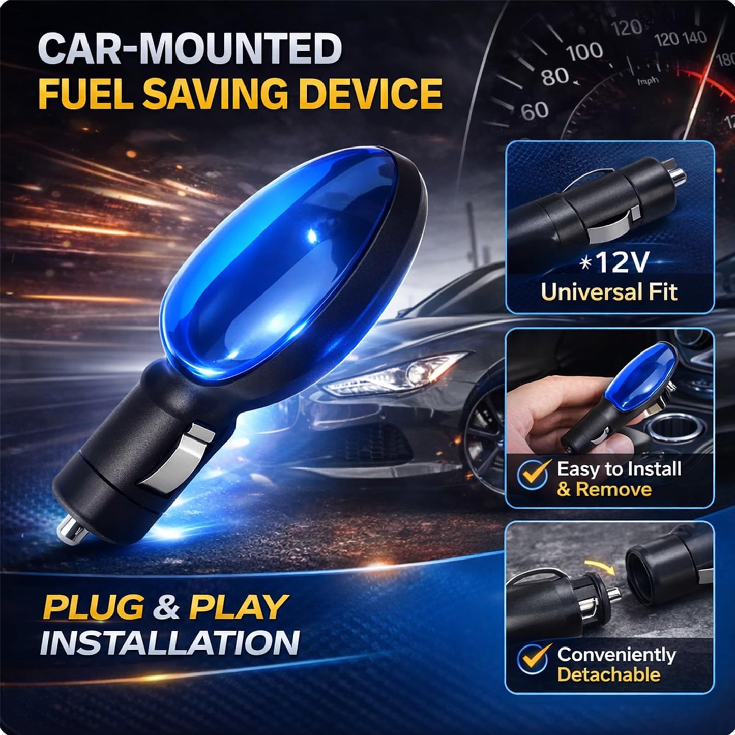 Car Part Fuel Saver, 2026 New Gas Saver Device, Advanced Fuel Saving Device and Gas Economizer for Optimal Fuel Efficiency, Universal Fuel Gas Saver for All Cars (3PCS)