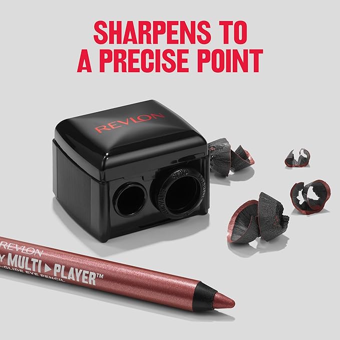 Revlon Universal Points Sharpener for Wooden & Plastic Makeup Pencils, Fits Small to Large Sizes, Easy to Clean, 1 Count (Pack of 2)
