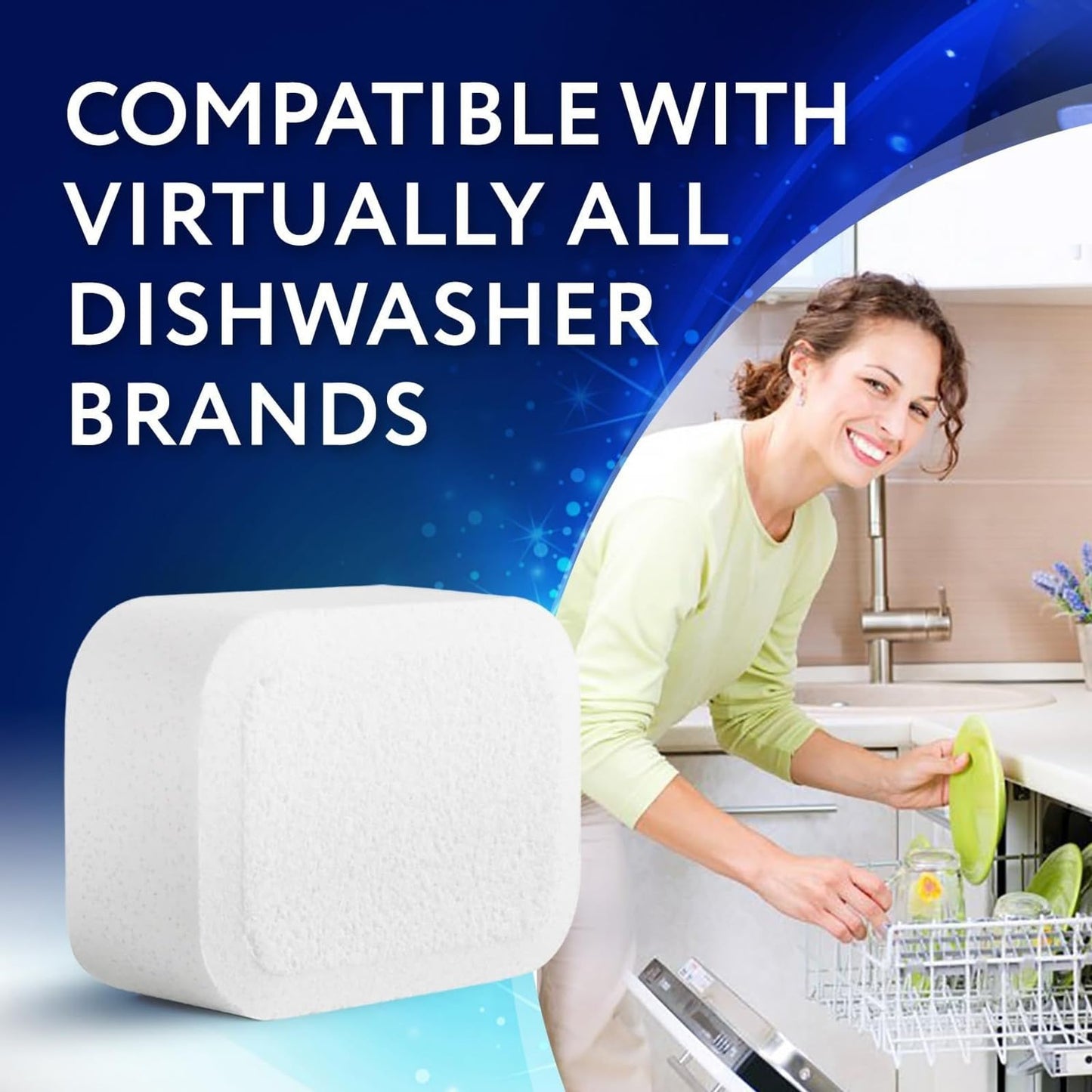 IMPRESA Dishwasher Cleaner & Deodorizer Tablets - 16 Count Appliance Cleaner for Limescale & Hard Water Stains - Spray Arm & Filter Deep Clean - Fresh Scent Cleaning Tablets