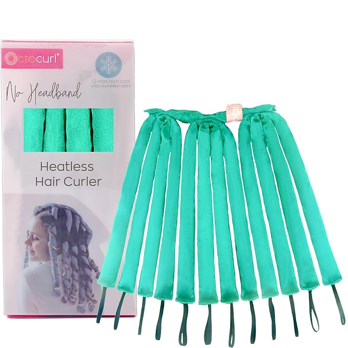 Octocurl No Headband Heatless Curlers for Medium to Thin Hair Ã¢ÂÂ Lightweight Curling System for Controlled, 360ÃÂ° Heat-Free Curls