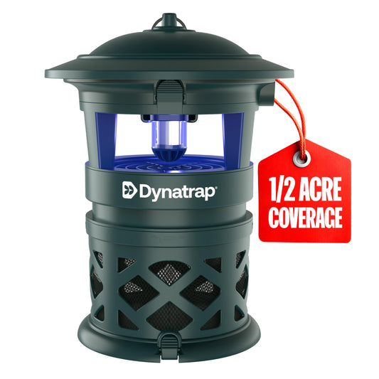 DynaTrap DT1130-GRSR 1/2 Acre Mosquito & Flying Insect Outdoor Trap and Killer â Kills Mosquitoes, Flies, Wasps, Gnats, & Other Flying Insects - Bug Zapper Alternative â Green