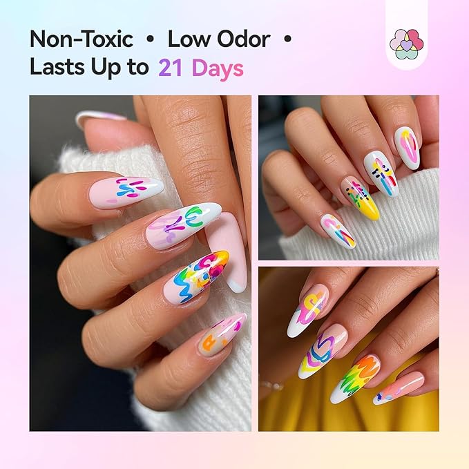 SAVILAND Nail Art Pens Set: 48 Colors Quick-Drying 3D Nail Polish Pens Acrylic Paint Markers for Nail Art Painting Drawing Liner Brush Dotting Tools Kit for Home DIY & Salon Manicure