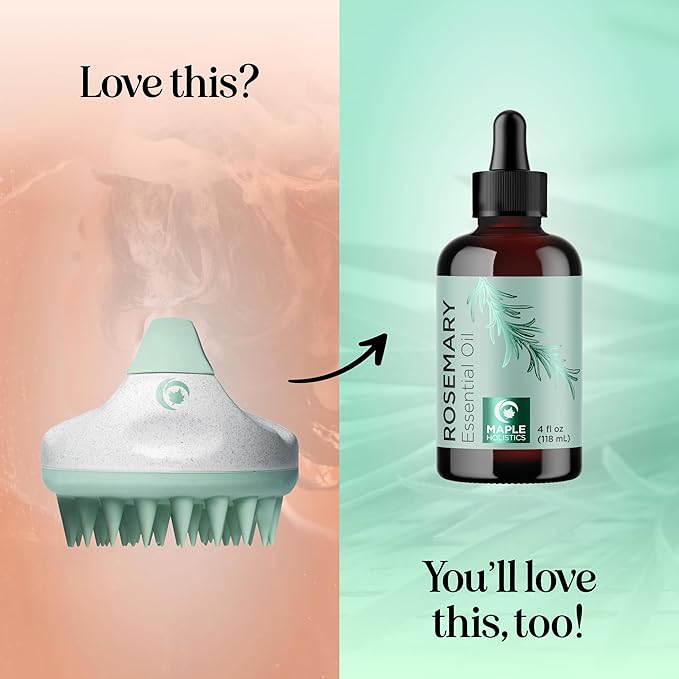 Hair Shampoo Brush and Scalp Exfoliator - in Shower Scalp Scrubber for Dandruff Removal & Growth Stimulator for Wet or Dry Hair - Soft Silicone Scalp Massager Made with Recycled Wheat Straw - Green