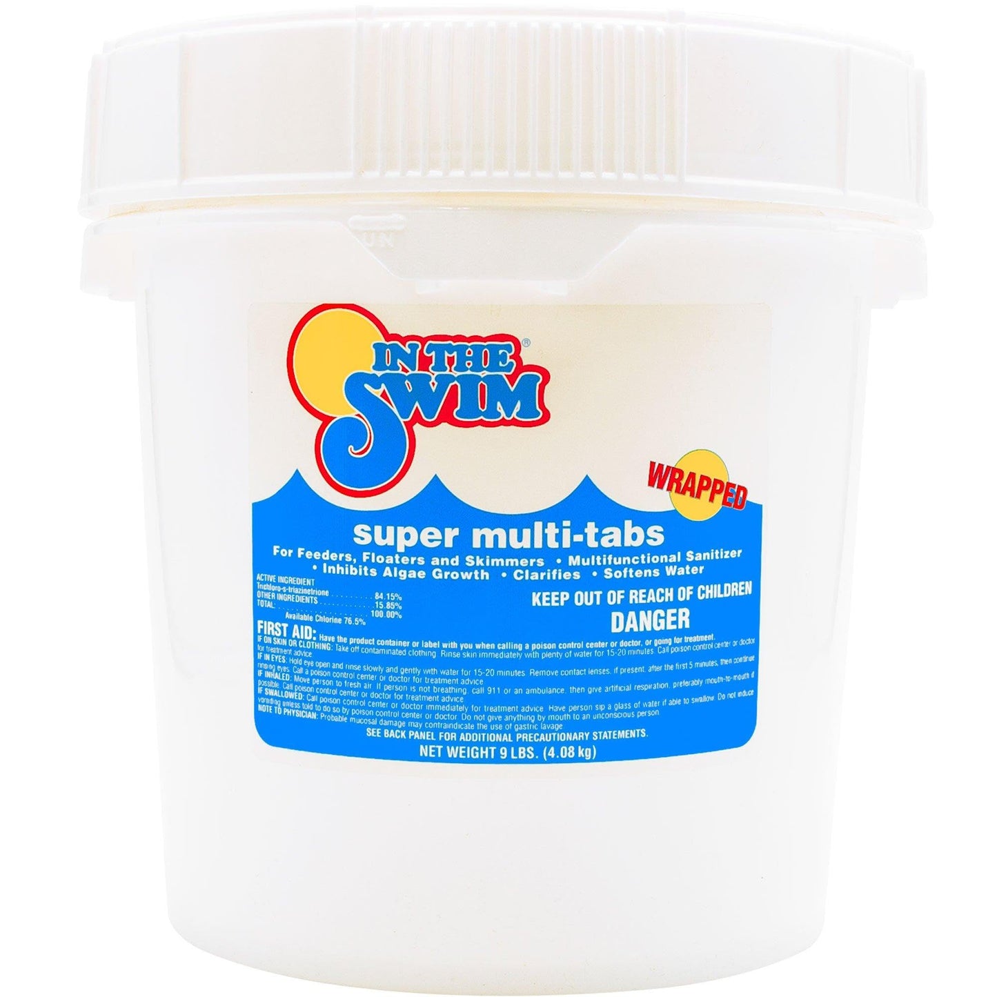 In The Swim 3 inch 5-in-1 Super Multi-Tabs – Swimming Pool Sanitizer – Chlorine - Algaecide - Stabilizer - Clarifier - 9 Pounds