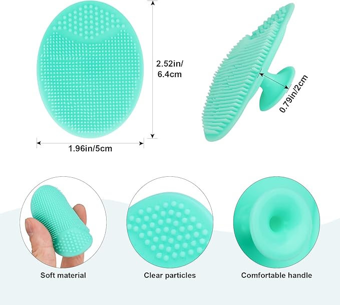 Baby Hair Brush with Wooden Handle and Comb Set for Newborns & Toddlers | Natural Soft Goat Bristles l Wood Comb l Green Cradle Cap Brush | Ideal for Cradle Cap (3 Piece)