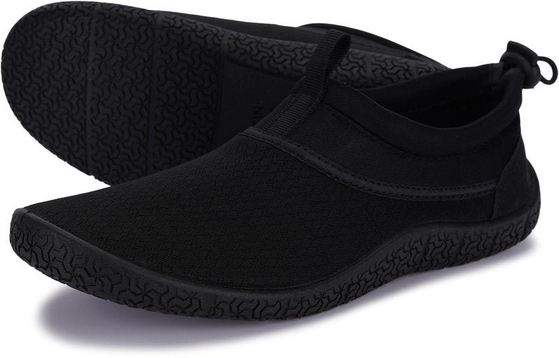 WHITIN Water Shoes for Men Women Quick Dry Aqua Minimalist Barefoot Socks Male Comfy Beach Swim Pool Lake Yoga Sport Kayak Sand Sneaker All Black