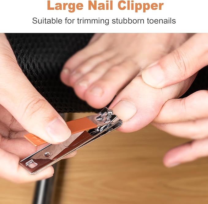 DUCOO Nail Clipper Set, 4 PCS Ultra Sharp Nail Clippers for Men, Women, Adults Toenail Fingernail Clippers, Stainless Steel Nail Cutter & File, Rose Gold