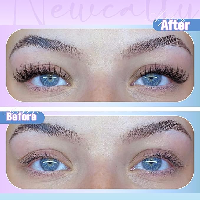 Cluster Lashes Wispy Natural Eyelash Clusters DIY Lash Extension C-curly Cluster Eyelash Extension 10-16MM Individual Lashes Thin Lash Band by Newcally