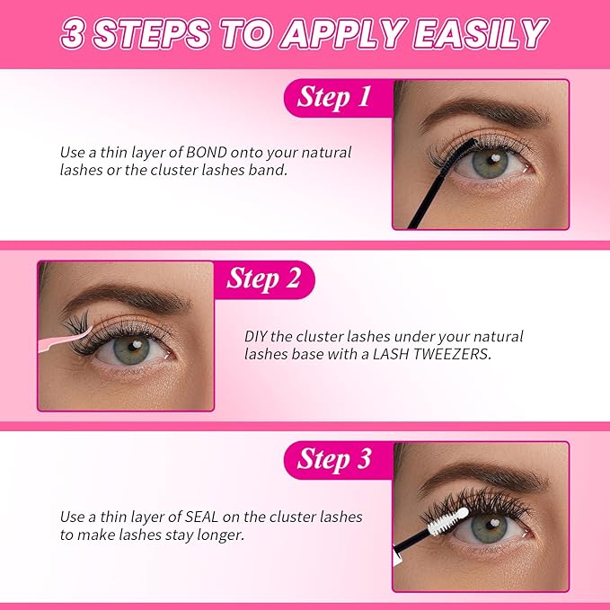 RITALASH Lash Extension Kit Cluster Lashes Kit+Bottom Lashes+Spikes Lash Clusters Eyelash Extensions with Lash Bond and Seal,Lash Remover,Lash Tweezers(60D 100D+Bottom Lashes+Spike Lash Kit)