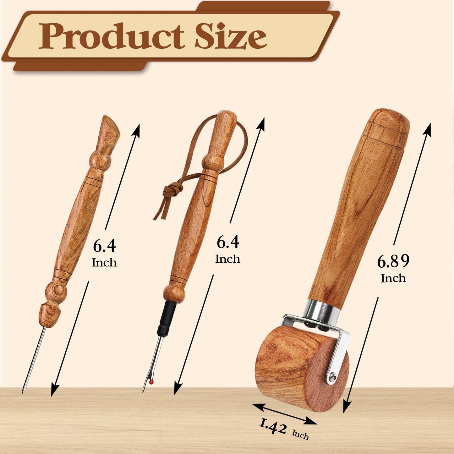 Savina Set 3 Seam Rippers - Seam Roller & Stiletto for Sewing - Handmade Hard Wood Professional Multipurpose Durable for Sewing/Quilting