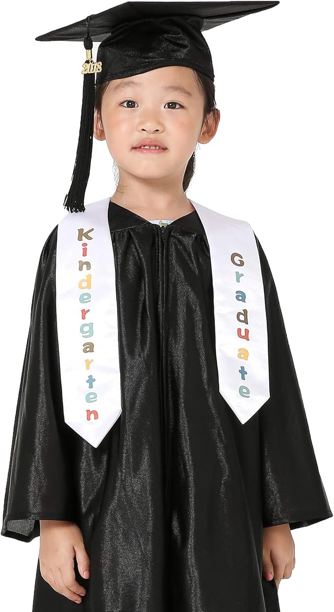 GraduationMall Kindergarten Preschool Graduation Sash, Printed Graduation Stole for Boys & Girls, Class of 2026 Ceremony Gift