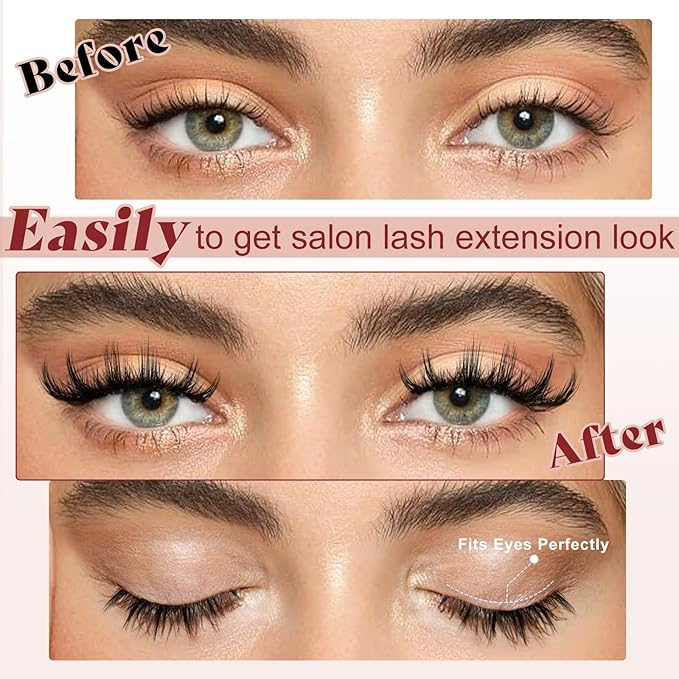 Higu clace Magnetic Eyelashes with Applicator Magnetic Lashes Natural Look Manga Lashes PestaÃÂ±as MagnÃÂ©ticas Easy to Wear and Remove(DJCX-D01)