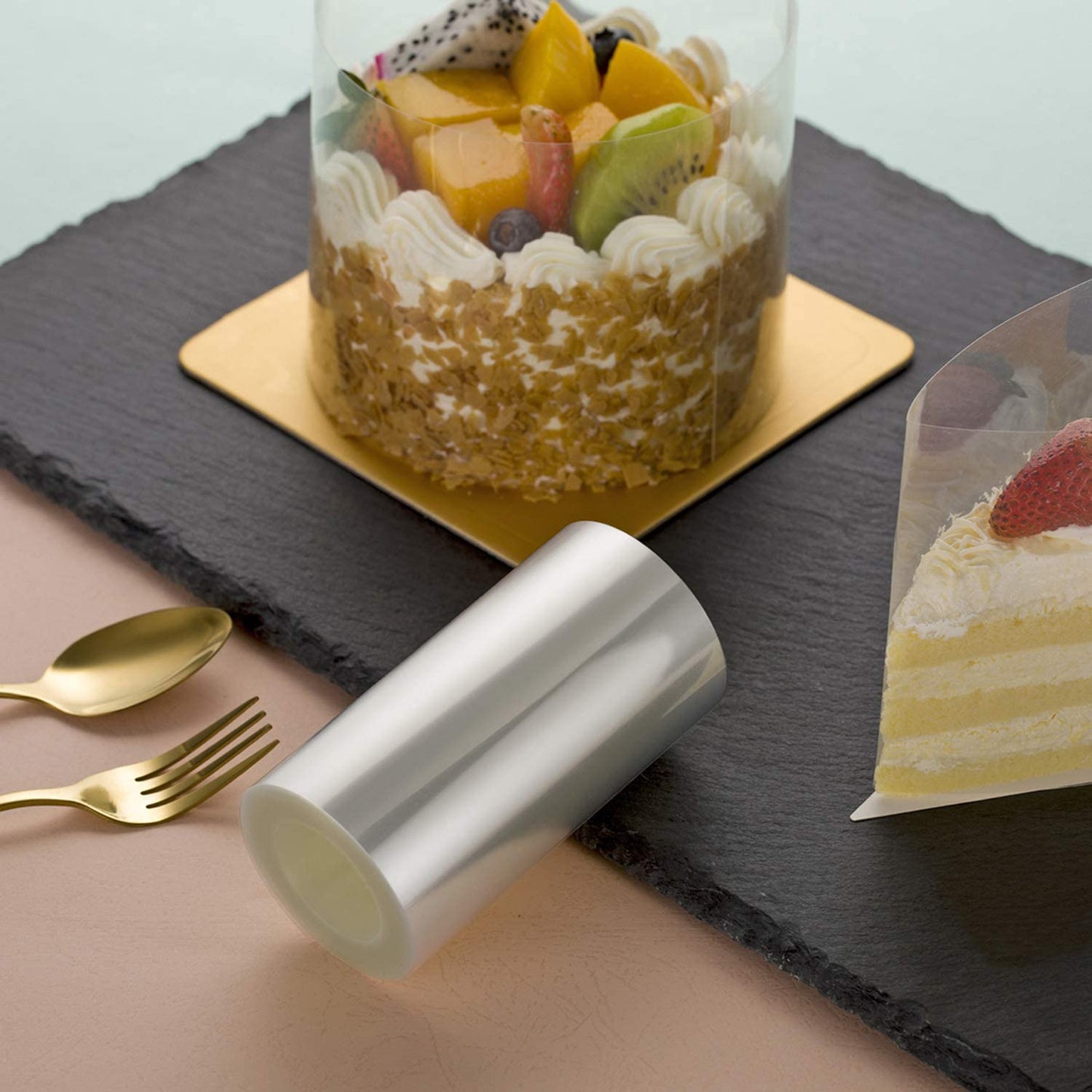 Cake Collars 8 x 394inch (5.9 mil thick) Transparent Acetate Sheets Rolls for Baking Surrounding Edge Decorating