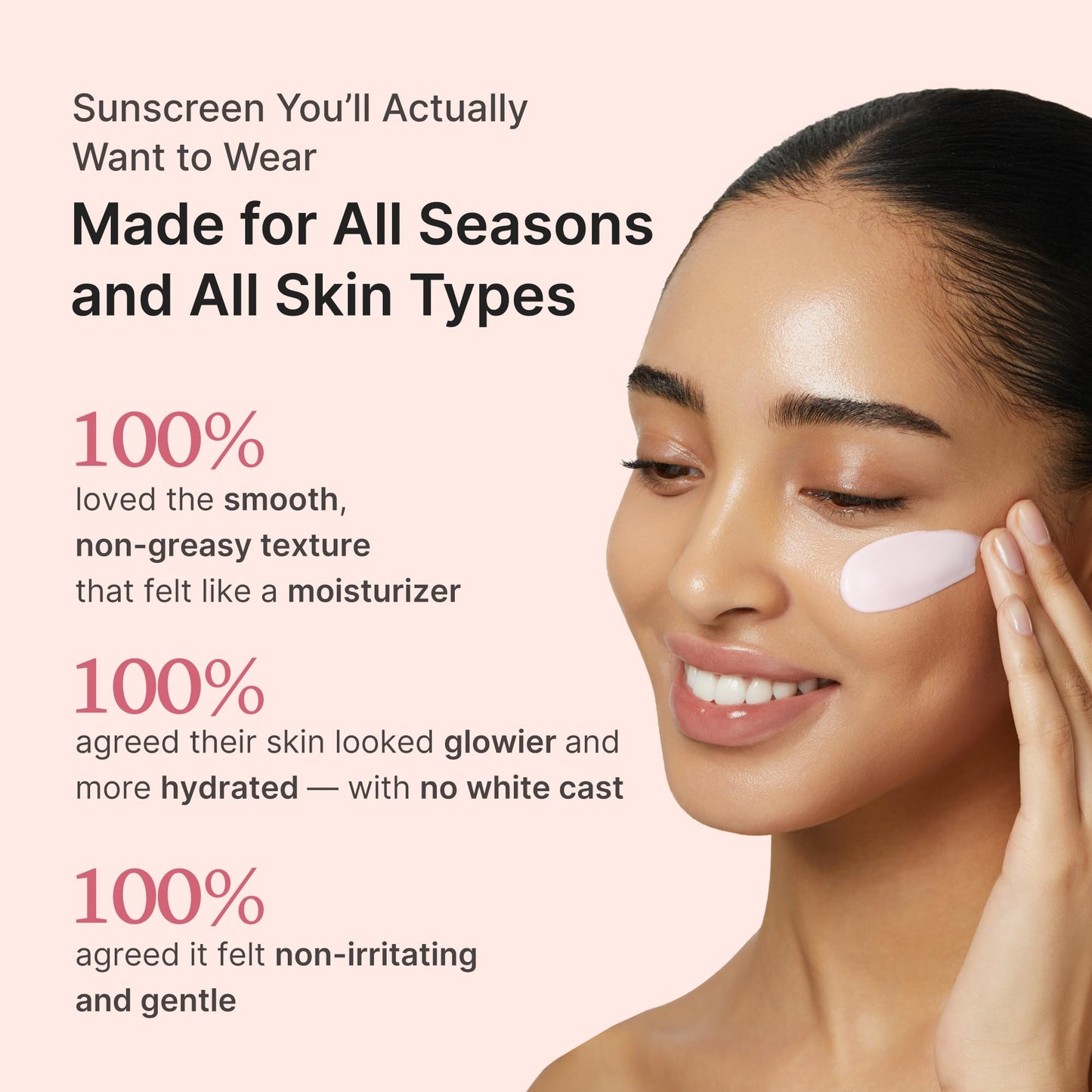 medicube No Cast Just Glow Collagen Sunscreen | SPF 50 Broad Spectrum Face Sunscreen | Lightweight, Non-Sticky, Hydrating Formula | Peptide, Cica for Soothing & Glow | Korean Skincare