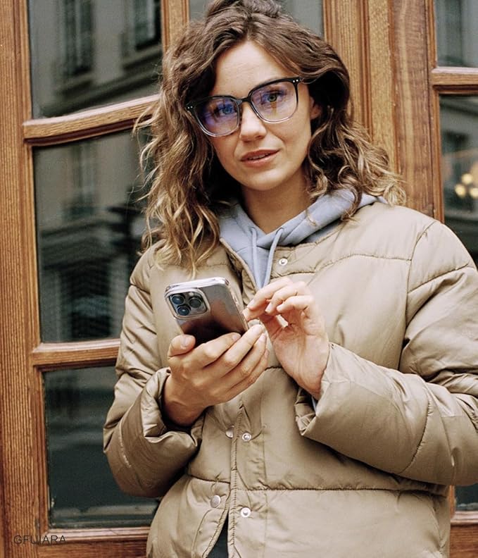 GFUIARA Blue Light Blocking Glasses for Women Men,Fashion Square Blue Blockers Glasses,Computer/TV/Phones/Gaming Glasses