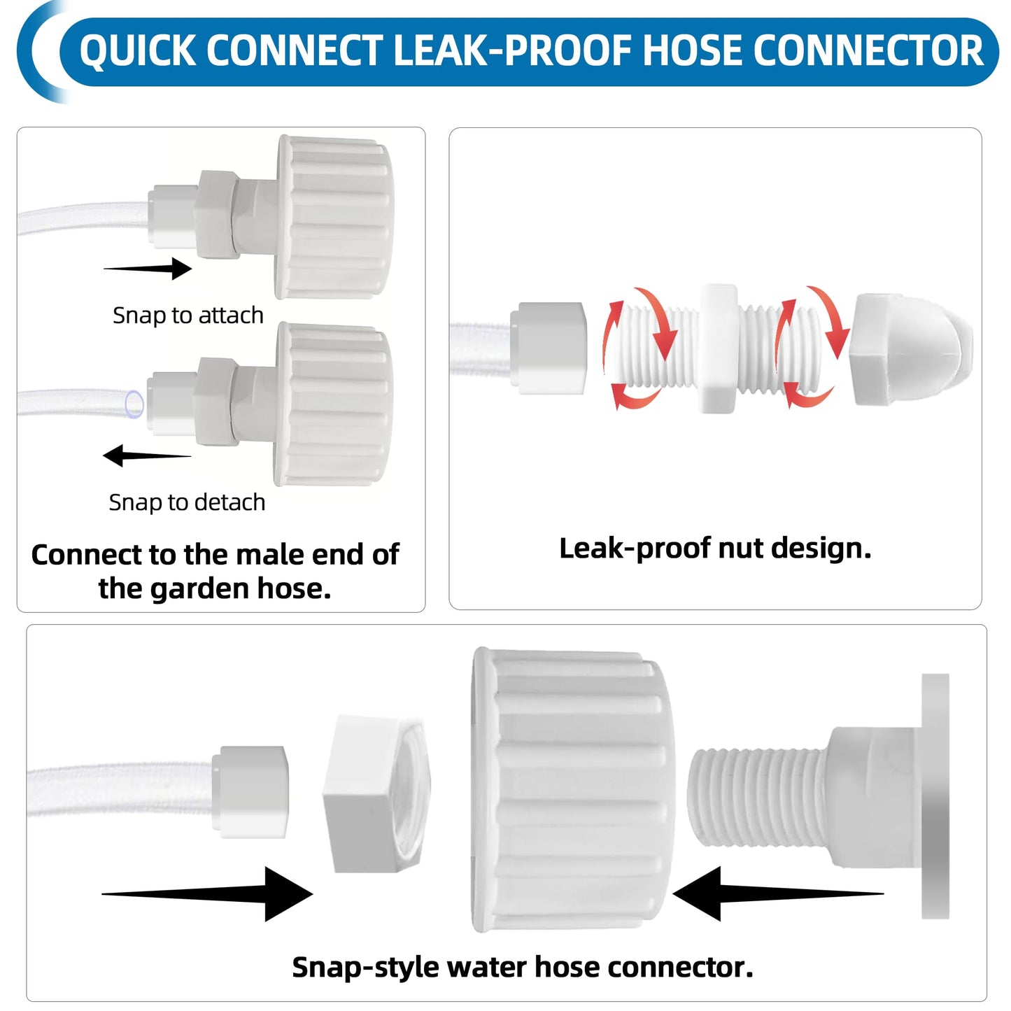 Calvana Pool Slide Water Sprayer Kit 2 Water Spray Nozzles and 1 Water Hose Connector - Elevate Your Splash Experience with Customizable Fun