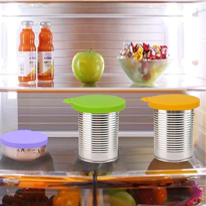 Dog Food Can Covers Silicone Food Can Lids for Cat Dog Pet Food Cans | Universal Size | BPA Free | (Mix Color3)…