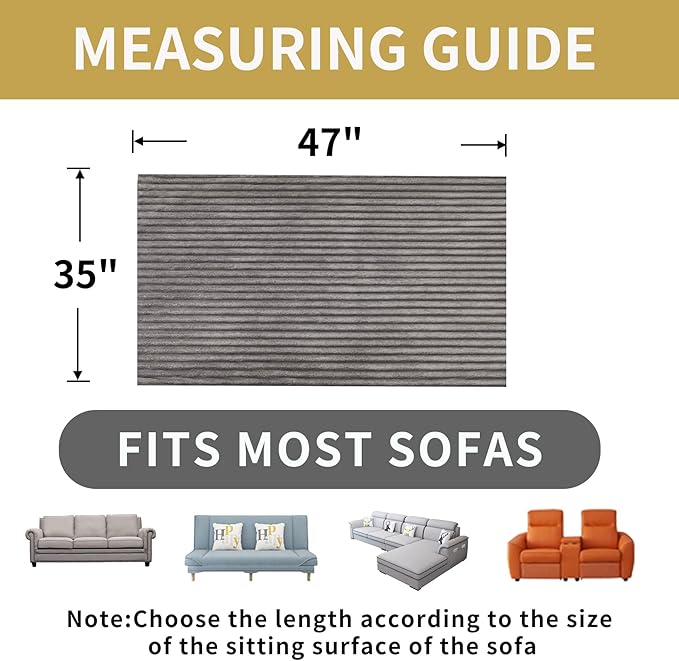 HAOMAIJIA Waterproof Couch Cover for Dogs Washable,Faux Fur Pet Couch Covers for Sofa,Soft Dog Bed Cover Non-Slip Couch Covers for 2 Cushion Couch Sofa Pet Friendly (Grey, 35" x 47" 1 Pack)