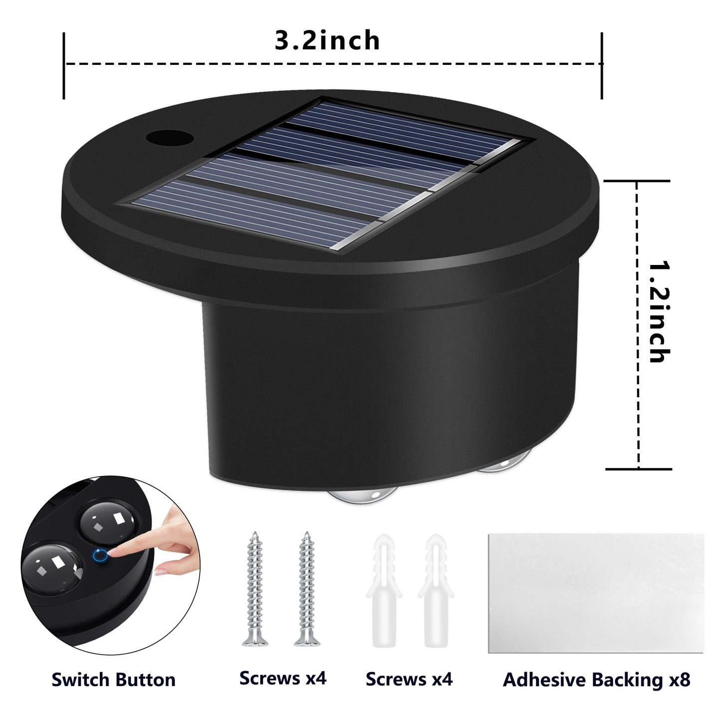 rerekiki Poolside Solar Light for Inground Pool, 4 Pack Above Ground Pool Lights Wireless, Waterproof Pool Accessories Solar Power LED Lights for Swimming Pools Decoration