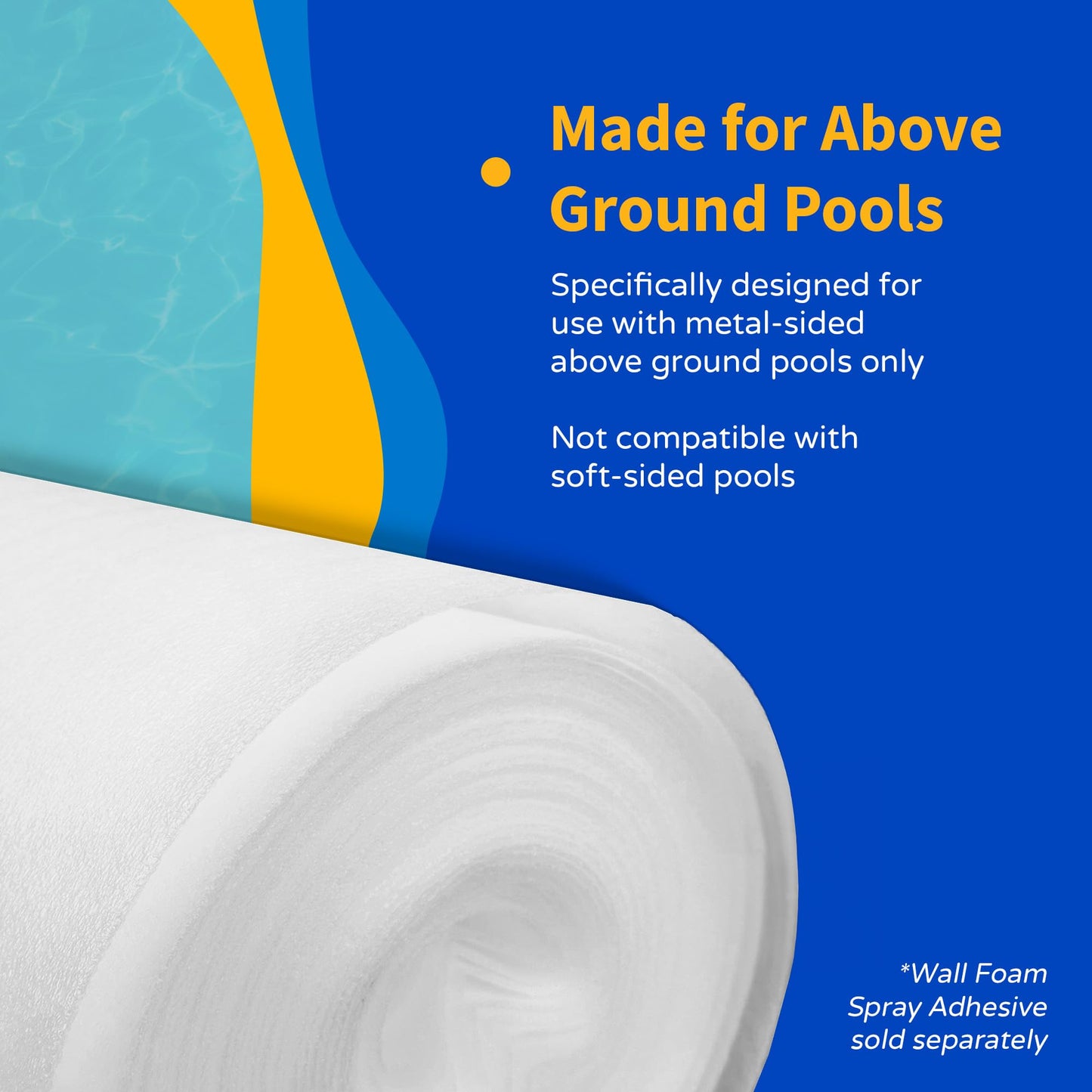 Pool Wall Foam Closed Cell for Above Ground Pools 1/8" 48" x100' | Gorilla Guard
