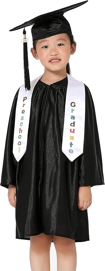 GraduationMall Kindergarten Preschool Graduation Sash, Printed Graduation Stole for Boys & Girls, Class of 2026 Ceremony Gift