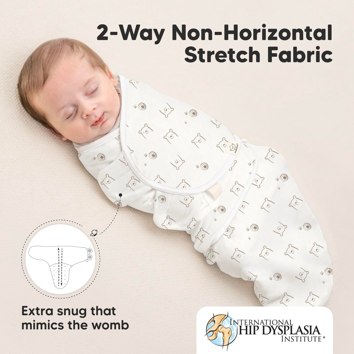 3-Pack Organic Baby Swaddle Sleep Sacks - Swaddles for Newborns, Infant 0-3 Months, Baby Girls, Boys, Soft & Snug Newborn Sleep Sack, Nursery Swaddling Blankets (Bumble Bear, OS)