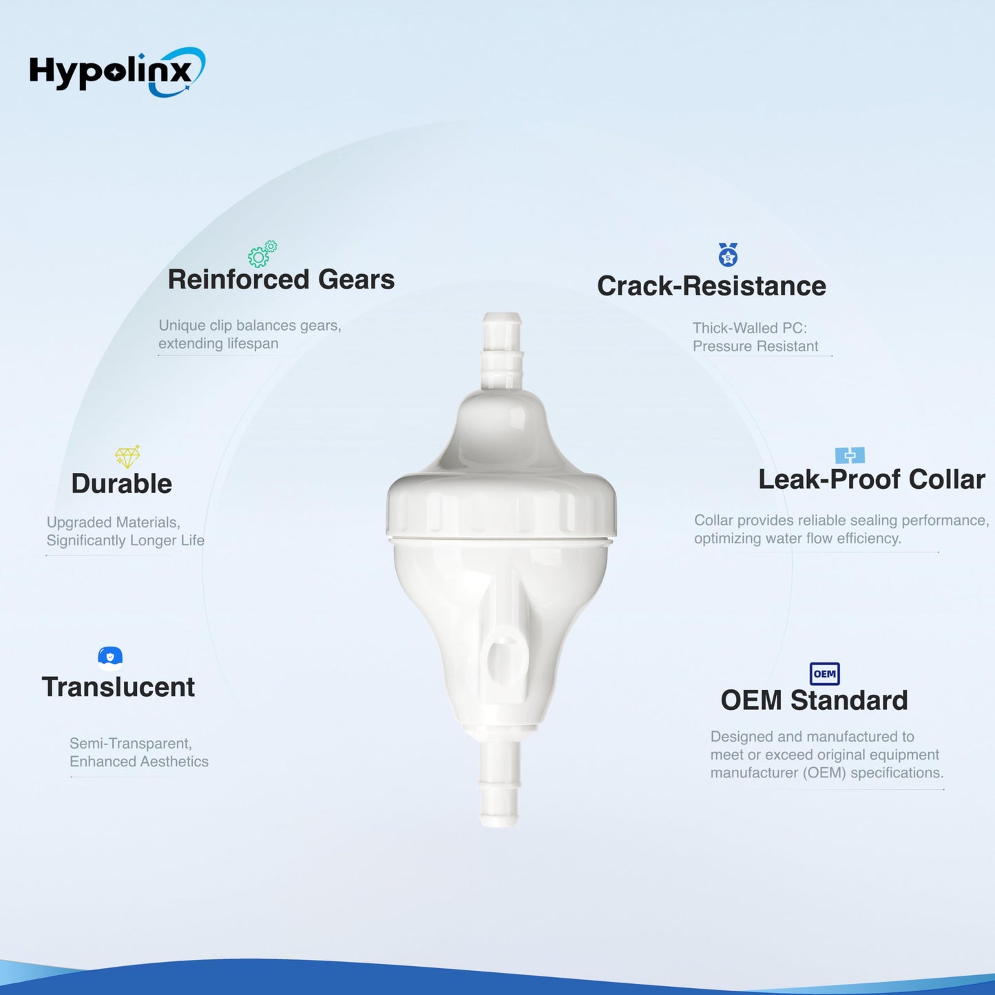 Hypolinx Upgraded Polaris G52 Backup Valve Replacement Kit for Polaris Pool Cleaner 280, 180, 380, 480, with High-Strength Gears and Crack-Resistant Case Kit for Polaris Pool Cleaner