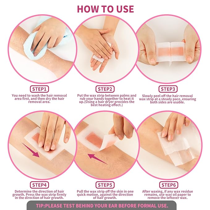 58 PCS Wax Strips - 38 Facial & 20 Body Waxing Kit for WomenÃ¢ÂÂ s Hair Removal,Wax Strips for Face,Eyebrow,Body, Arms, Legs, Chest, Back, Bikini/Brazilian Waxing Strips & 4Calming Oil Wipes