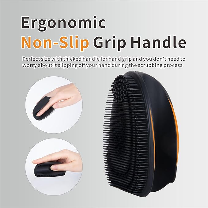 Soft Silicone Face Scrubber with Body Scrubber for Shower Gentle Exfoliating-Facial Exfoliator Scrubber Brushes for Sensitive Skin Deep Cleansing- Gift Women Men Skin Care Tool