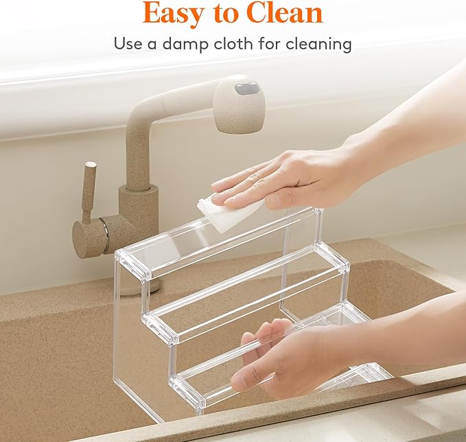Lifewit Perfume Organizer, Bedroom Decor, Cologne Cupcake Stand, Tool-Free Assembly, Makeup Display Shelf for Vanity Bathroom Counter Storage, Clear, 30 cm/12", 1 Pcs