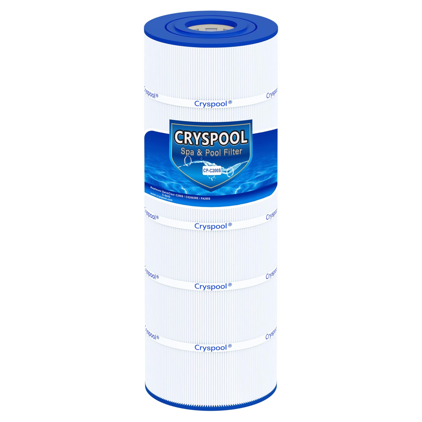 Cryspool® C200S Filter Compatible with CX200XRE, SwimClear C200S, C200S, C-9442, PA200S, 200 Sq. Ft Pool Filter Cartridge, 1 Pack