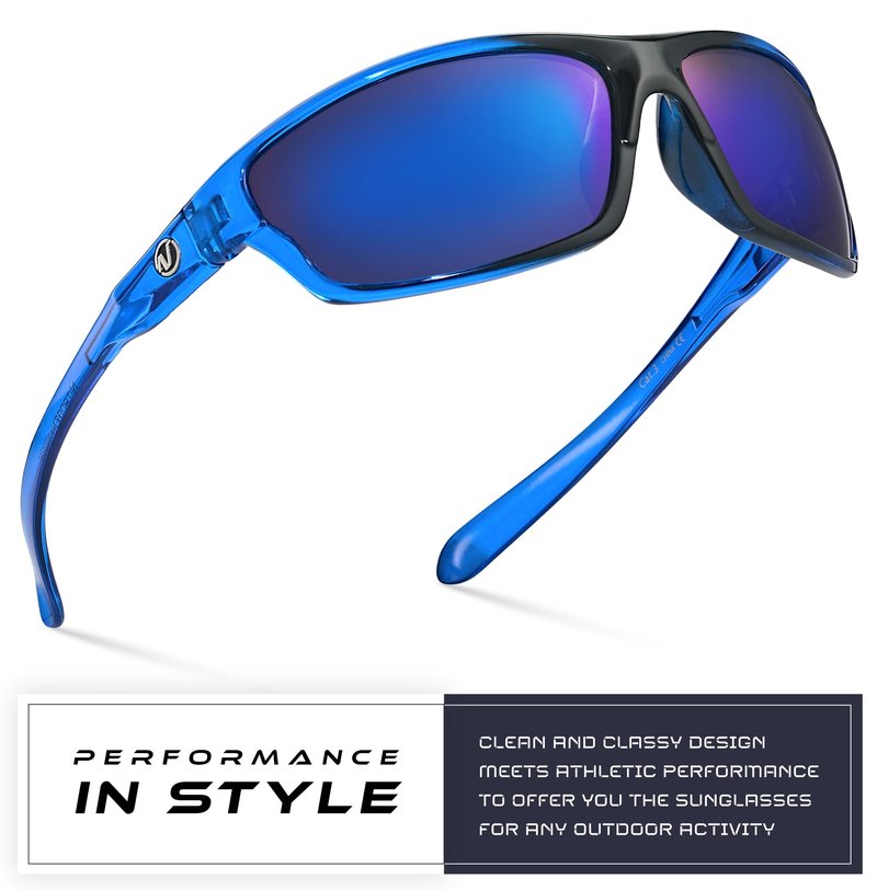 Nitrogen Polarized Wrap Around Sport Sunglasses for Men Women UV400 Driving Fishing Running Sun Glasses