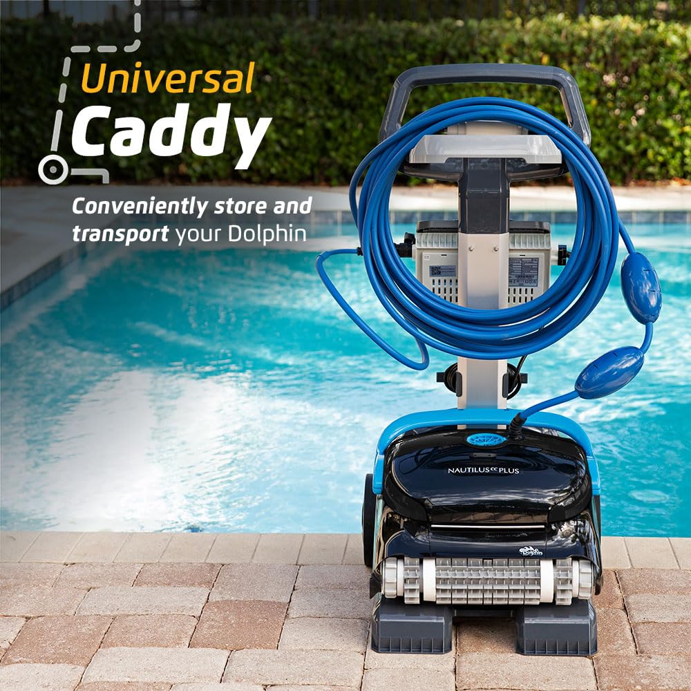 Dolphin Nautilus CC Plus Wi-Fi Automatic Robotic Pool Vacuum Cleaner, Includes Caddy and Classic Cover for Storage and Protection, Ideal for In-Ground Pools up to 50 FT