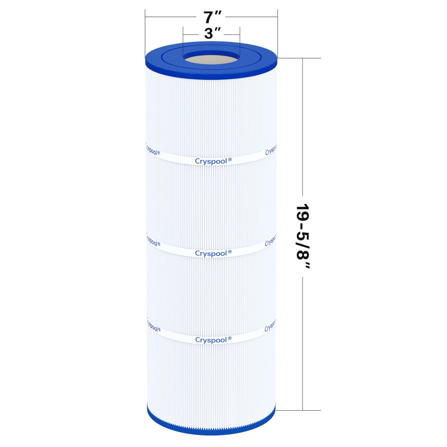 Cryspool® 07066 Filter Compatible with CX580XRE, SwimClear C3025, C3030, PA81, C-7483, FC-1225, 4×81 Sq. Ft Pool Filter Cartridge, 4 Pack
