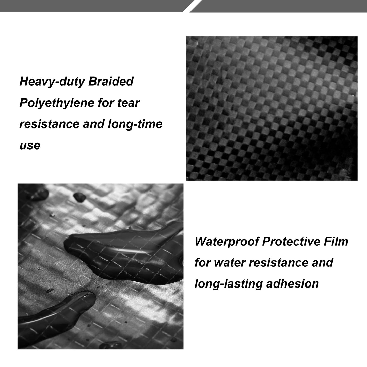 PlusRoc RV Underbelly Material RV Underbelly Tape Waterproof Flex Belly Tape with Permanent Sealing Adhesive for Mobile Home, Camper Travel Trailer, Tear Repair Patch(6'' x 20')